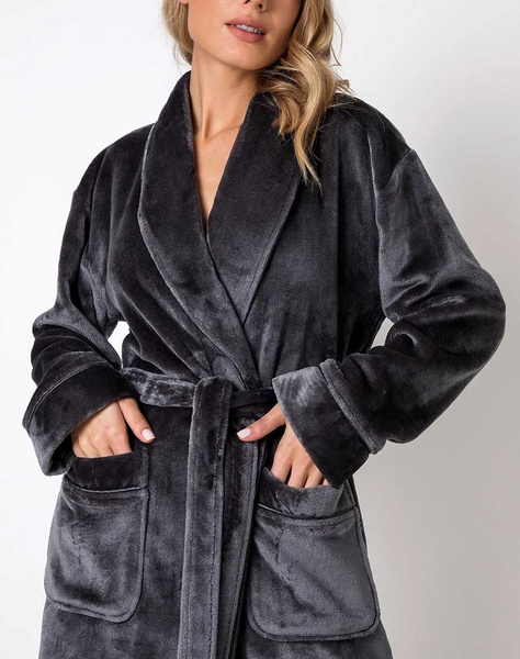 ARUELLE ΡΟΜΠΑ Eve bathrobe dark grey