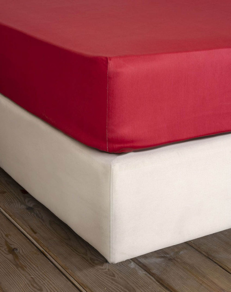 NIMA King-size, elasticated sheet Superior Satin - Red