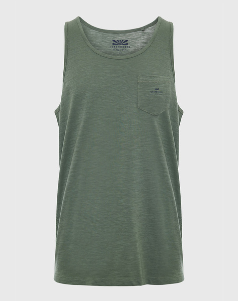 Men''s tank top with printed chest pocket