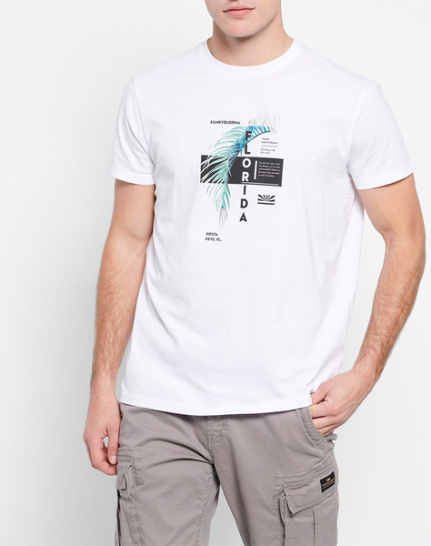 FUNKY BUDDHA Ανδρικό t-shirt με graphic τύπωμα