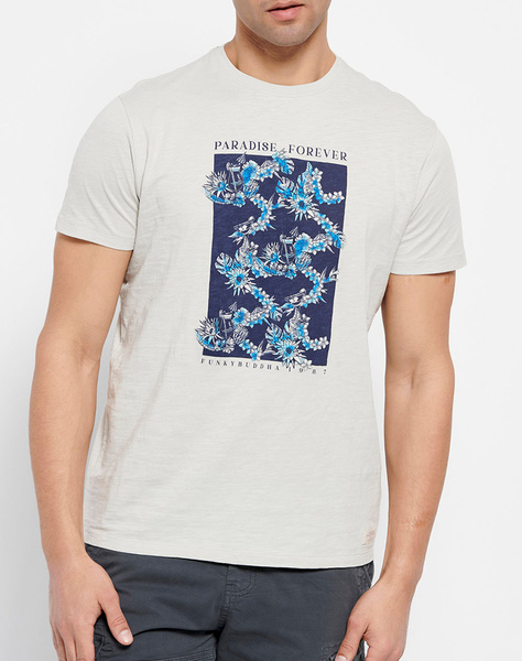 Floral frame printed t-shirt