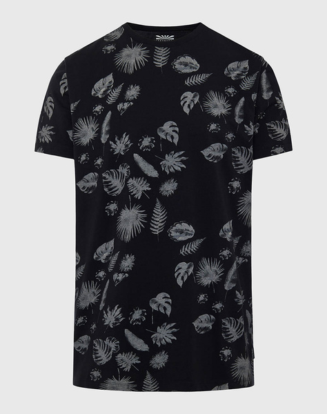 Printed t-shirt with distressed all over effect