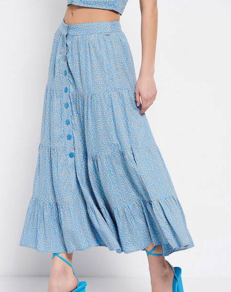 All over printed viscose skirt
