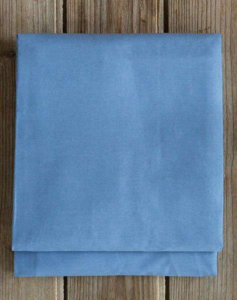 NIMA Single Superior Satin Sheet - Denim Blue (Dimensions: 160x260cm)