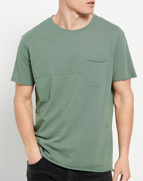 FUNKY BUDDHA Loose fit t-shirt με raw edges