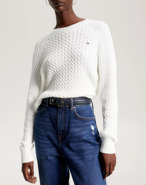 TOMMY HILFIGER CO MINI CABLE C-NECK SWEATER