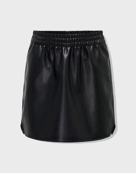 ONLY KOGBLAKE FAUX LEA PULL-UP SKIRT PNT