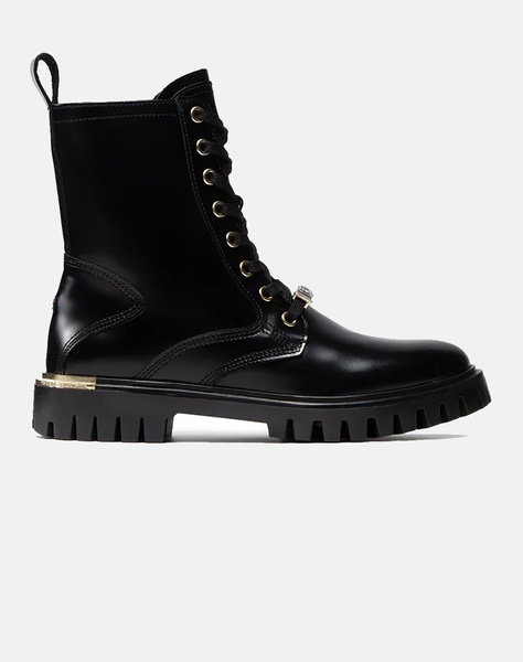 TOMMY HILFIGER POLISHED LACE UP BOOT