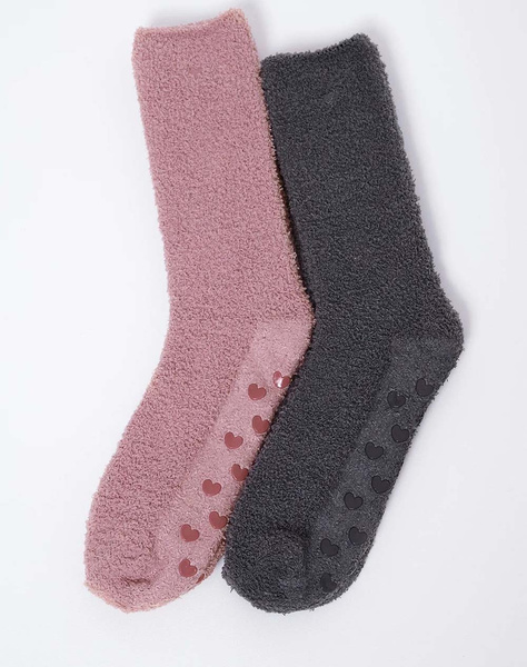 ARUELLE Lovely socks 2-pack pink/grey