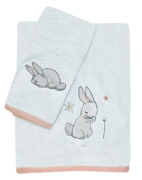 DAS 4867 BABY FUN EMBROIDERED TOWEL SET OF 2 PIECES (Dimensions: 30 x 50 & 70 x 140 cm)