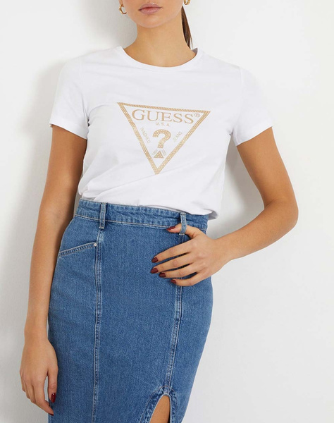 GUESS CN GOLD TRIANGLE TEE
