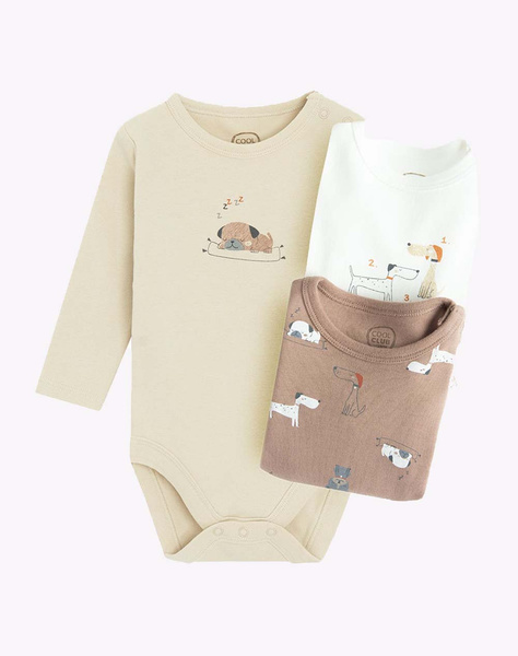 COOL CLUB Long sleeve 3-piece rompers BOY (0-2)
