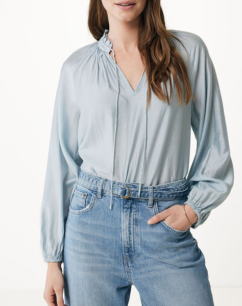 MEXX Blouse with ruffled collar stand