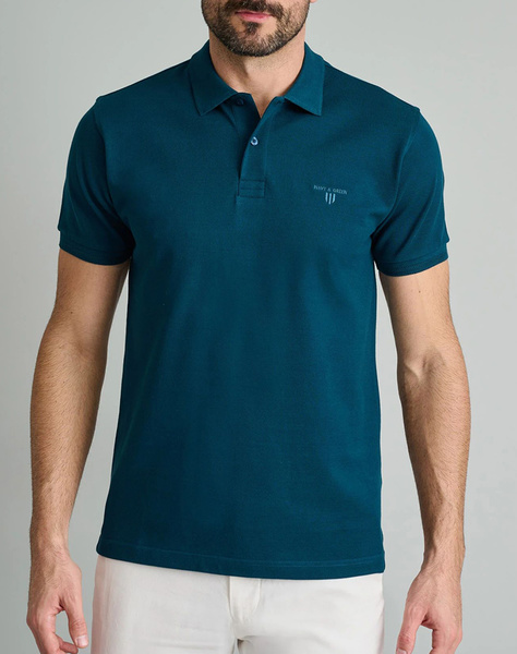 NAVY&GREEN POLO SHIRT - YOUNG LINE