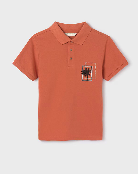 MAYORAL Short-sleeved print polo shirt