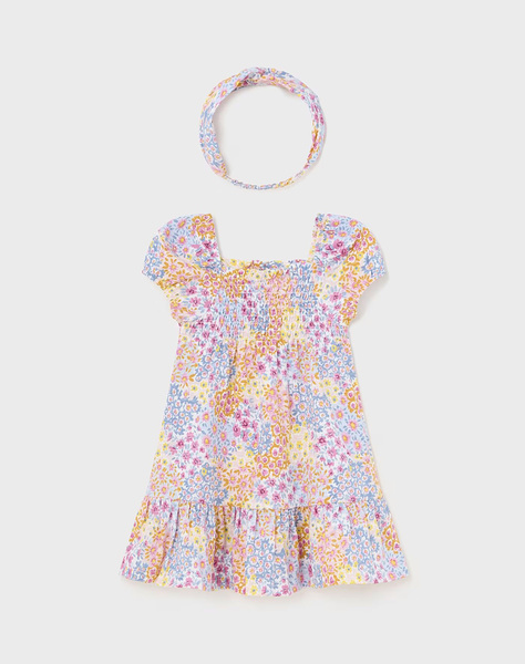 MAYORAL Dress printed with a hairband