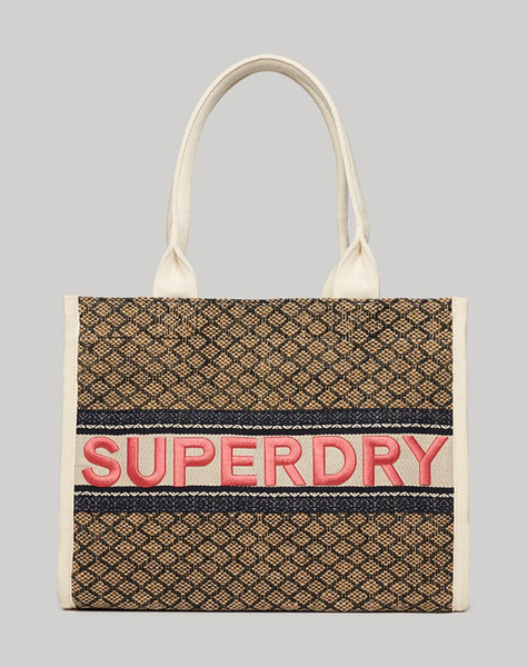 SUPERDRY D2 SDRY LUXE TOTE BAG WOMEN (Dimensions: 32 x 38 x 15 cm)