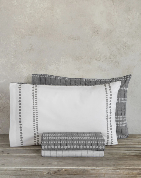 NIMA Extra Double Sheet Set - Bold Gray (Dimensions: 2 x 240x260 + 2 Pillowcases 52x72 cm)