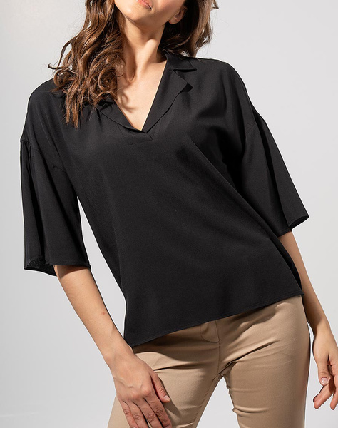 MAKI PHILOSOPHY Voile shirt with collar and sleeves