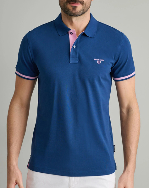 NAVY&GREEN POLO ΜΠΛΟΥΖΑΚΙ-YOUNG LINE