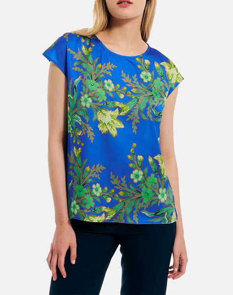 FOREL Satin floral blouse