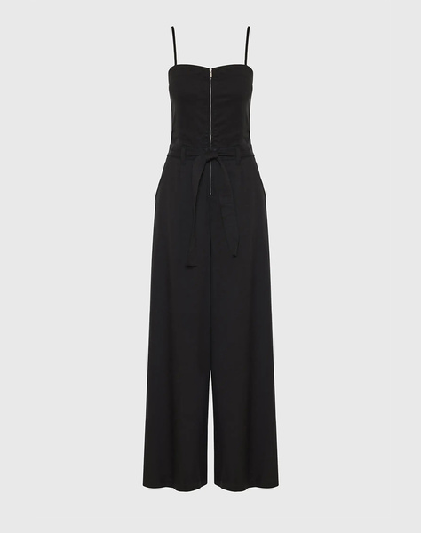 FUNKY BUDDHA Wide leg jumpsuit with front zip