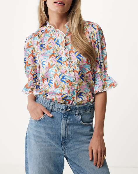 MEXX Short sleeve blouse with ruffle details