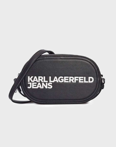 KARL LAGERFELD JEANS ESSENTIAL LOGO CAMERA BAG (Διαστάσεις: 21 x 13 x 7 εκ)