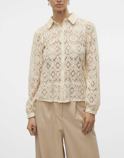 VERO MODA VMOBENA L/S LACE SHIRT WVN BTQ