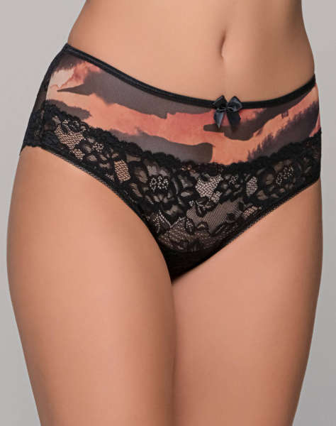 MILENA BY PARIS BIKINI ΤΟΥΛΙ ANIMAL PRINT ΚΑΙ ΔΑΝΤΕΛΑ