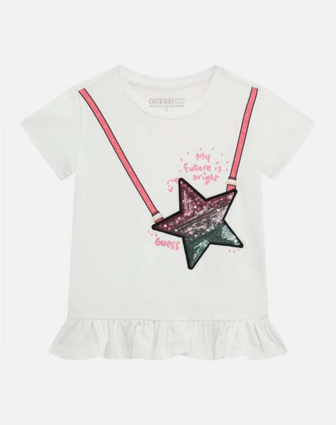 GUESS SS T-SHIRT W/FRILL ΜΠΛΟΥΖΑ ΠΑΙΔΙΚΟ GIRL