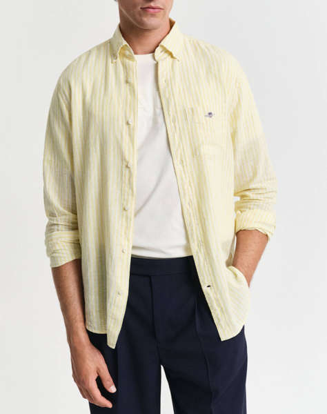 GANT ΠΟΥΚΑΜΙΣΟ ΜΜ REG COTTON LINEN STRIPE SHIRT