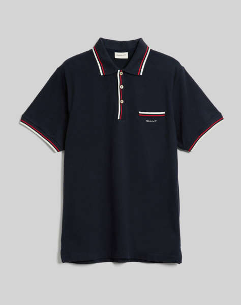 GANT ΜΠΛΟΥΖΑ ΚΜ 2-COL TIPPING SS PIQUE POLO