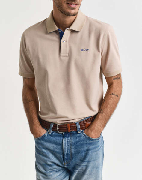 GANT ΜΠΛΟΥΖΑ ΚΜ REG CONTRAST PIQUE SS POLO
