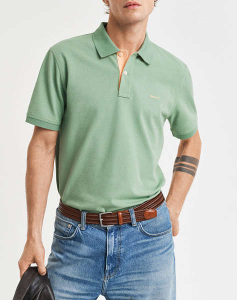 GANT ΜΠΛΟΥΖΑ ΚΜ REG CONTRAST PIQUE SS POLO