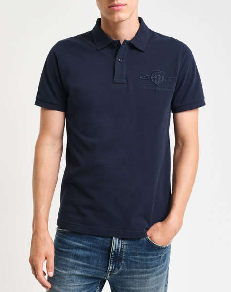 GANT ΜΠΛΟΥΖΑ ΚΜ REG TONAL SHIELD SS POLO