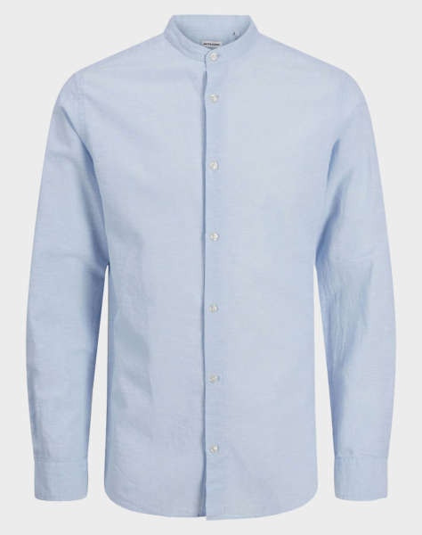 JACK&JONES JJEBREEZE LINEN BLEND BAND SHIRT LS JNR