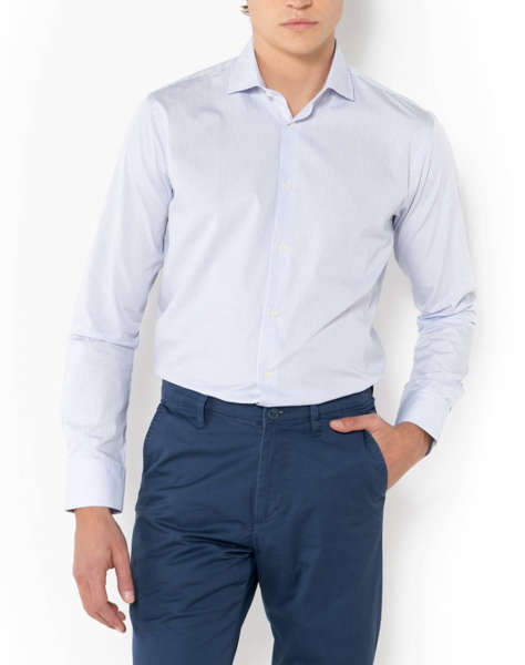THE BOSTONIANS ΠΟΥΚΑΜΙΣΟ CHESTER ΠΟΠΛΙΝΑ CUSTOM FIT MiniCheck POPLIN Semi-rex Custom Fit
