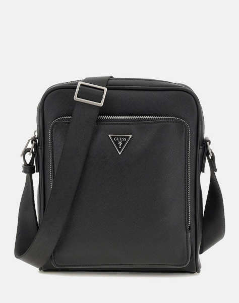 GUESS MILANO TOP ZIP XBDY W FRT PCKT ΤΣΑΝΤΑ ΑΝΔΡΙΚΟ (Διαστάσεις: 20.5 x 24 x 5.5εκ.)
