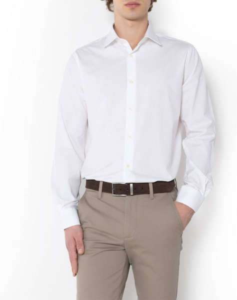 THE BOSTONIANS ΠΟΥΚΑΜΙΣΟ ΠΟΠΛΙΝΑ CUSTOM FIT Plain POPLIN Classic Custom Fit