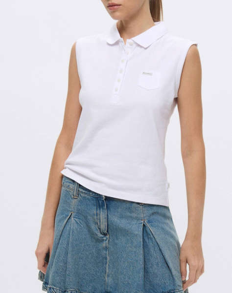GUESS JEANS GJ SLEEVELESS COLLAR SLIM PKT ΜΠΛΟΥΖΑ ΓΥΝΑΙΚΕΙΟ