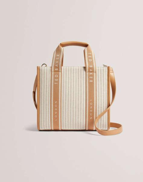 TED BAKER HARLLEE Striped Canvas Small Webbing Cross Body Bag (Διαστάσεις: 25 x 20 x 10εκ.)