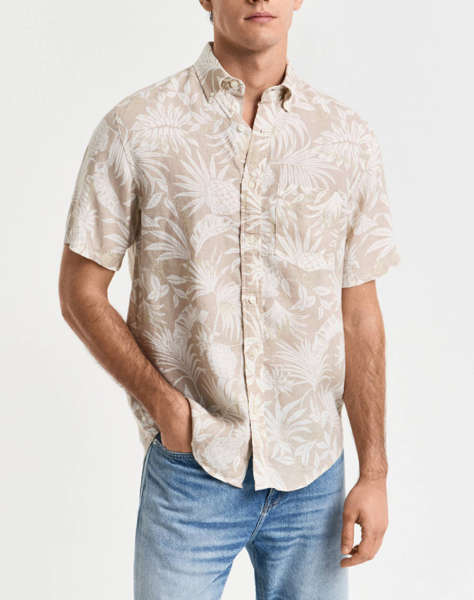GANT ΠΟΥΚΑΜΙΣΟ ΚΜ REG BOTANICAL LINEN PRINT SS SHIRT