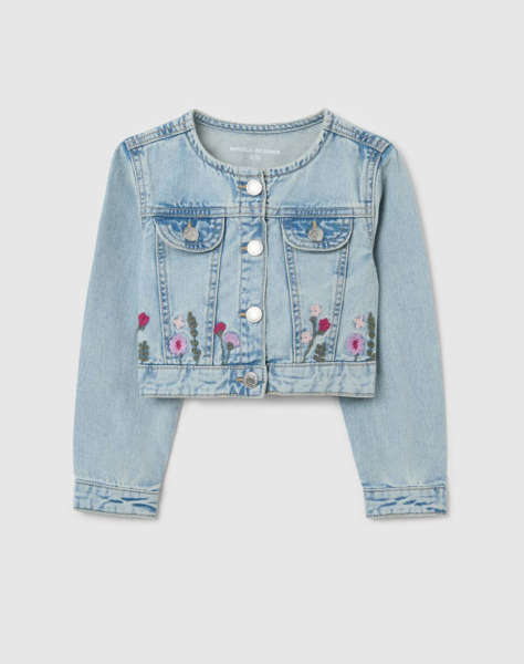 OVS DENIM JACKET W/EMBRO