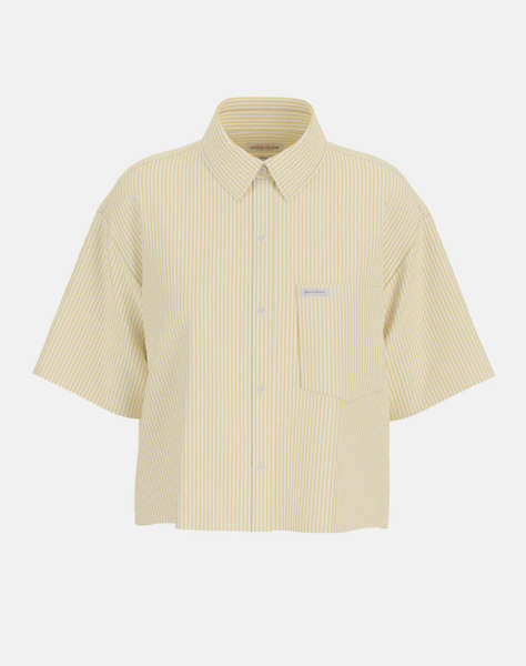 GUESS JEANS GJ SS CAMP COLLAR BO - ORGANIC YD LIGHT COTTON POPLIN ΠΟΥΚΑΜΙΣΟ ΓΥΝΑΙΚΕΙΟ