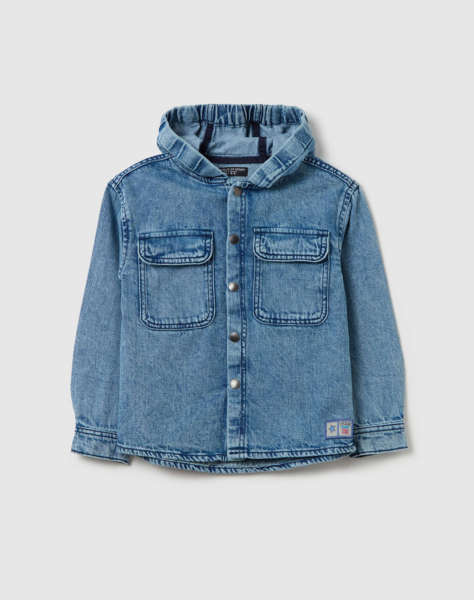 OVS DENIM SHIRT WITH HOOD
