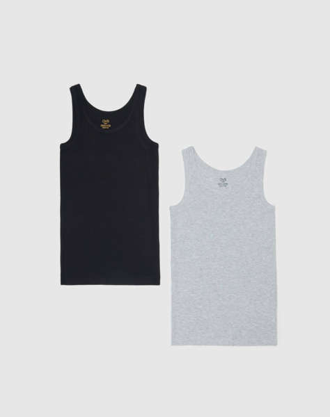 OVS PK 2 SINGLET SS 10/15 RIB