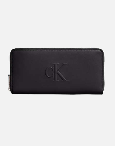 CALVIN KLEIN SCULPTED ZIP AROUND WALLET (Διαστάσεις: 19 x 2 x 9εκ.)