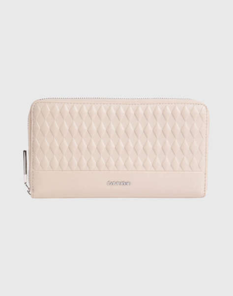 CALVIN KLEIN MINI QUILT LARGE ZIP AROUND (Διαστάσεις:19 x 9 x 2εκ.)