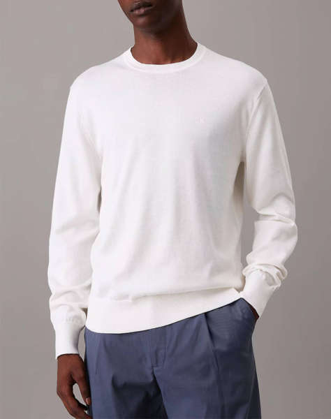 CALVIN KLEIN LS SUPIMA COTTON CREWNK SWEATER